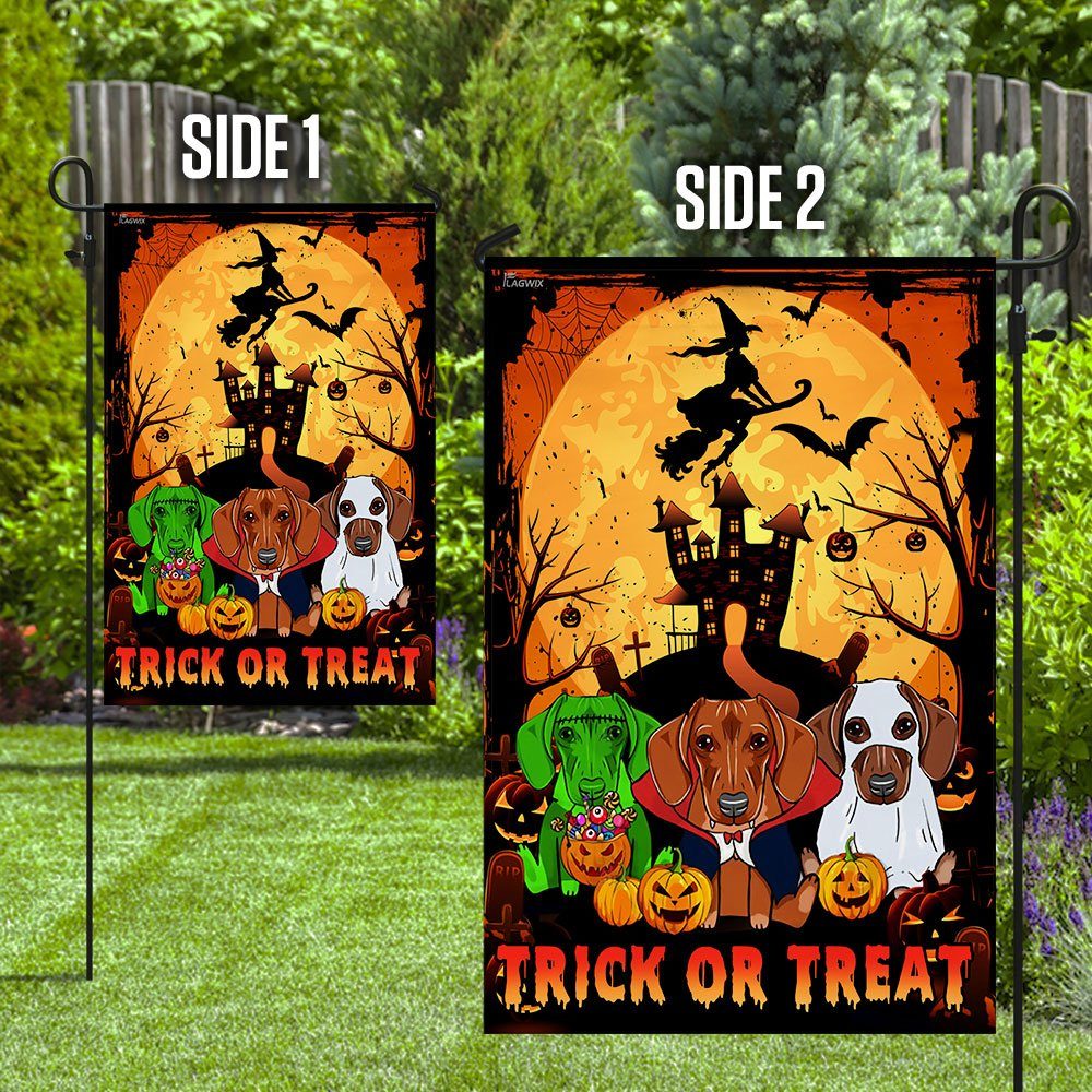 Dachshund Halloween Flag Flagwix™ Trick Or Treat Dachshund Dog Flag - Image 8