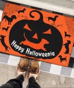 dachshund haloween doormat happy halloweenie dbd2862dm 1980
