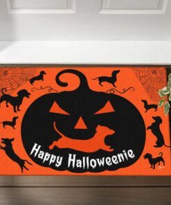 Dachshund Haloween Doormat Happy Halloweenie DBD2862DM