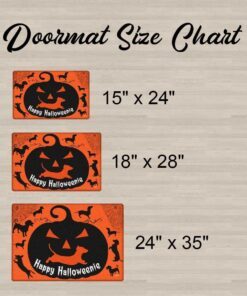 dachshund haloween doormat happy halloweenie dbd2862dm 7194