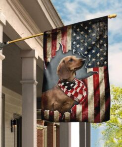 Dachshund Happy 4th Of July. American US Flag
