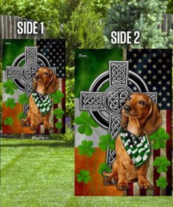 dachshund irish cross flag 4166