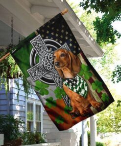 dachshund irish cross flag 5369