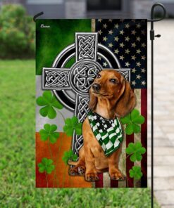 dachshund irish cross flag 5698