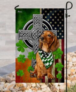 dachshund irish cross flag 6857