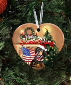 dachshund santa paws ceramic ornament 8798