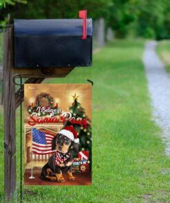 dachshund santa paws merry christmas flag 3171
