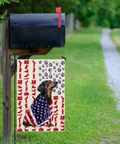 dachshund wiener dog american flag 5339