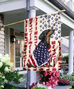 Dachshund Wiener Dog American Flag