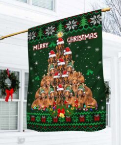 Dachshunds Christmas Dachshunds Tree Flag MLH1968F