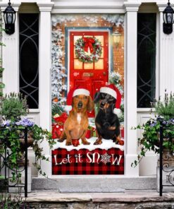 dachshunds christmas door cover 3993