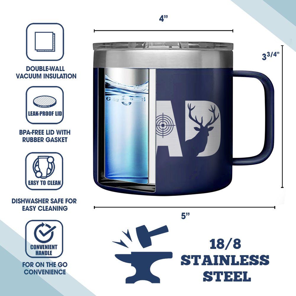 Dad Hunting Mug Deer Hunting For Dad Insulated Coffee Mug QTR214CM - Image 3