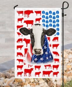 dairy cow celebrate fourth of july independence day flag lnt225f 2899