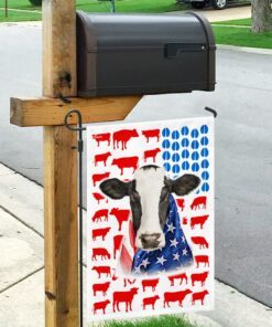 dairy cow celebrate fourth of july independence day flag lnt225f 5756