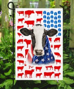dairy cow celebrate fourth of july independence day flag lnt225f 8625