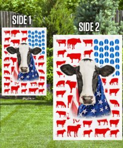 dairy cow celebrate fourth of july independence day flag lnt225f 8742