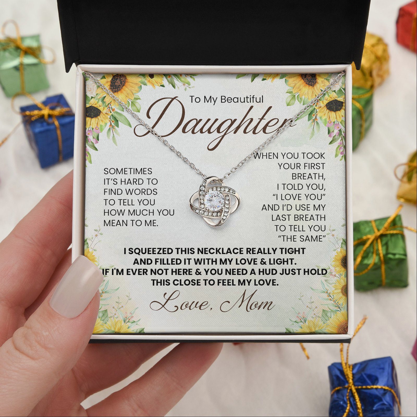 Daughter Necklace, Daughter Necklace from Mom, To My Daughter Necklace, Christmas Gift For Daughter, Daughter Christmas Gifts MLN686NL - Image 3