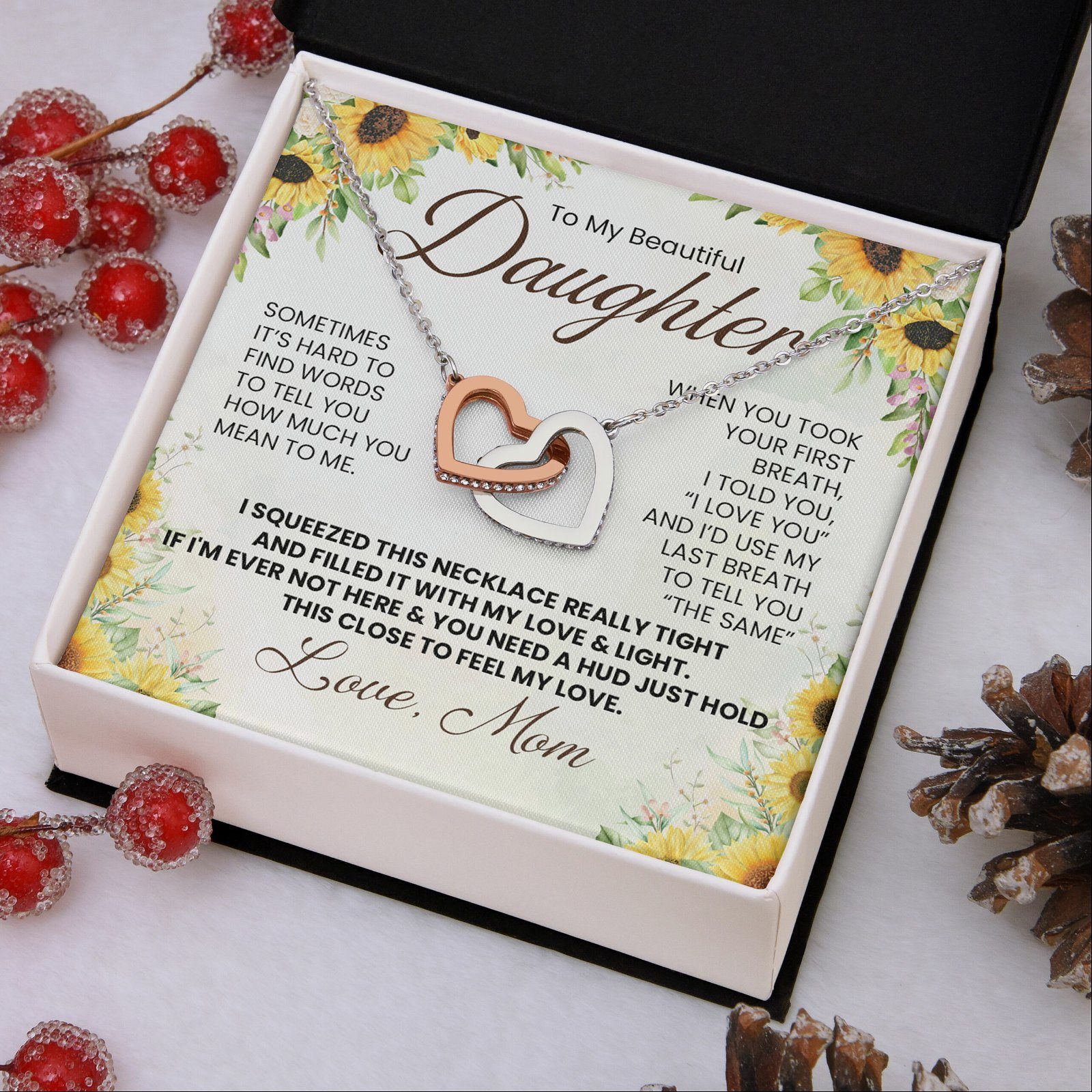 Daughter Necklace, Daughter Necklace from Mom, To My Daughter Necklace, Christmas Gift For Daughter, Daughter Christmas Gifts MLN686NL - Image 2