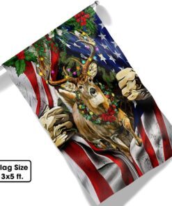deer christmas american flag mln659f 4543