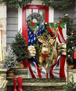 deer christmas american flag mln659f 8576