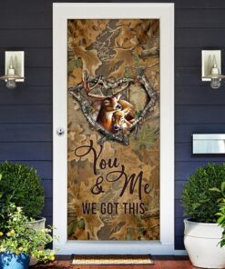 deer couple you and me we got this door cover 2982