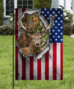 deer flag deer hunting american flag qtr63f 2221