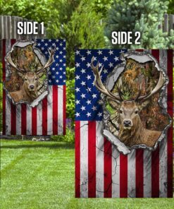 deer flag deer hunting american flag qtr63f 6484
