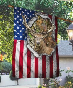 deer flag deer hunting american flag qtr63f 8302