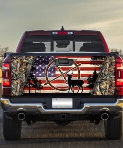 Deer Forest Wire Truck Tailgate Decal Sticker Wrap NTB139TD