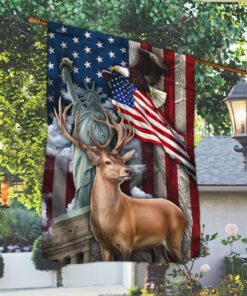 deer hunting american flag mln435f 7813