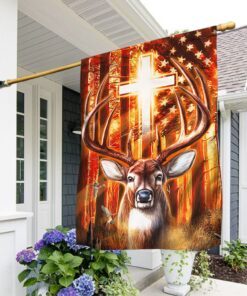 Deer Hunting American Flag THH3627F