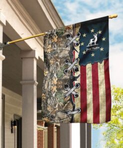 Deer Hunting American US Flag