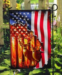 deer hunting american us flag 8673