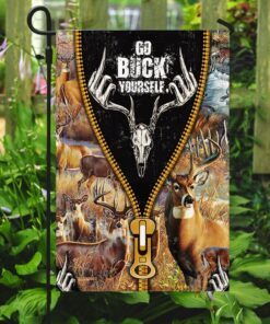 deer hunting go buck yourself flag 1506