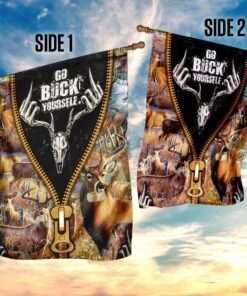 deer hunting go buck yourself flag 2611