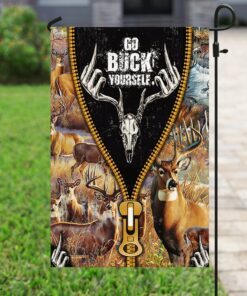 deer hunting go buck yourself flag 5624