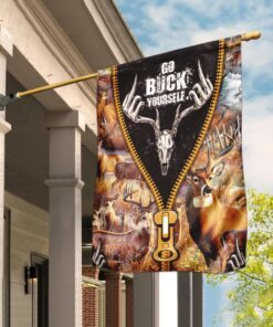 Deer Hunting Go Buck Yourself Flag
