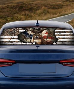 deer hunting rear window decal american patriot thh2573cd 4492
