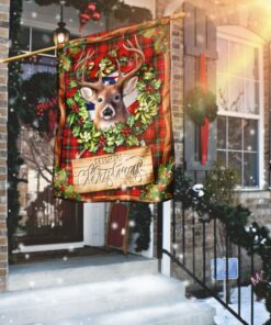 Deer Merry Christmas Flag
