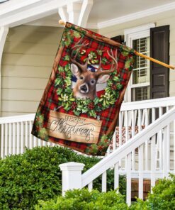 deer merry christmas flag 2237