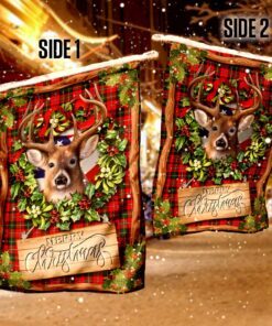 deer merry christmas flag 6997