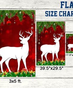 deer merry christmas flag tqn758fv1 3311
