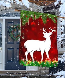 deer merry christmas flag tqn758fv1 4086