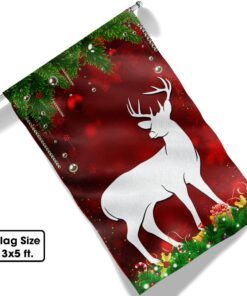 deer merry christmas flag tqn758fv1 8658