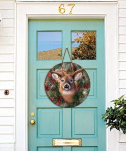 deer merry christmas wooden sign pn503wsv1 2665