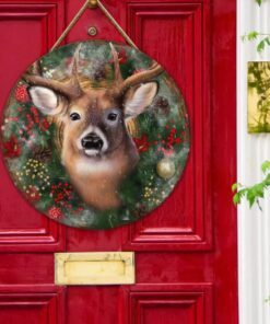 deer merry christmas wooden sign pn503wsv1 6798
