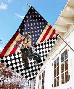 dirt bike racing american us flag 7107