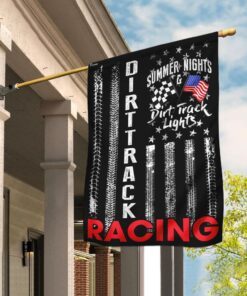 Dirt Track Racing - Summer Nights & Dirt Track Lights Flag