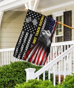 dirt track racing american flag 3492