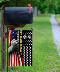 dirt track racing american flag 8981